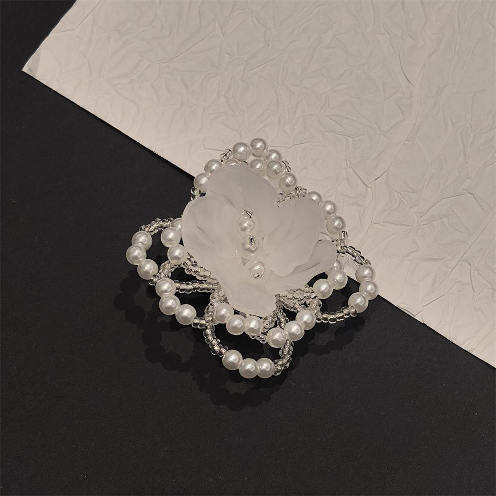 1Set New Pearl Bow Buckle Crystal Mary Jane Ballet Shoe Charms with Flower Beads Shoe Decoration Accessories