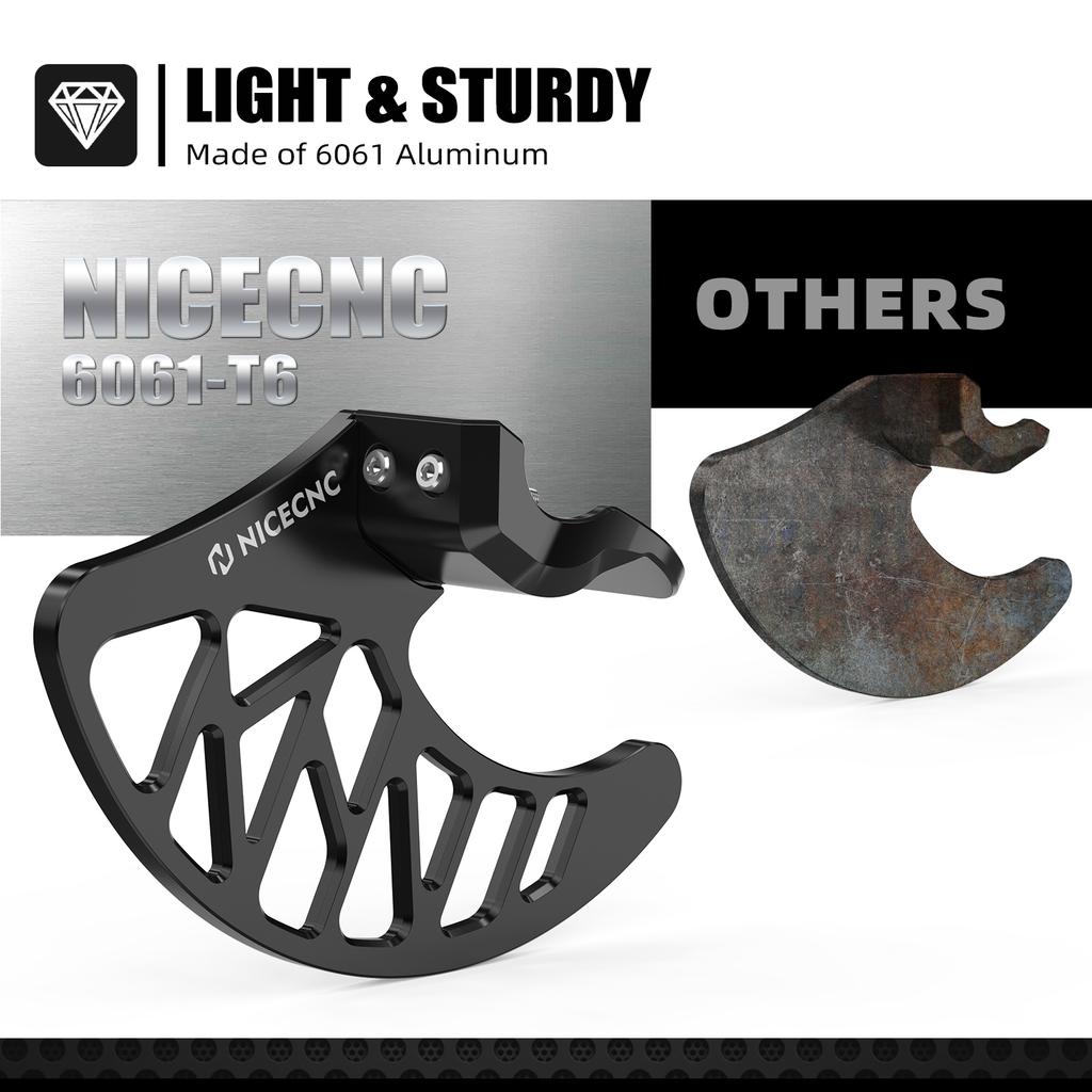 NICECNC Front Rear Brake Disc Guard & Front Fork Leg Guards For Surron Light Bee X S L1E For Segway X160 X260 Electric Dirt Bike