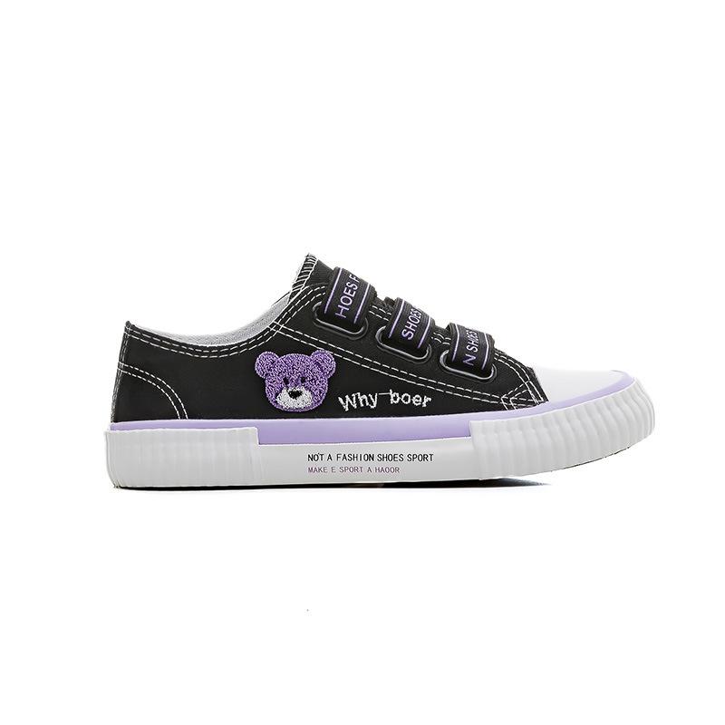 Autumn new low-top bear espadrilles female tide student versatile casual flat-bottomed retro board shoes