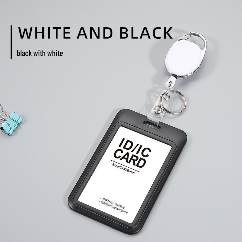 Retractable ID Card Lanyard & Badge Holder with Dual-Use Clip for Work, Campus, or Meal Cards