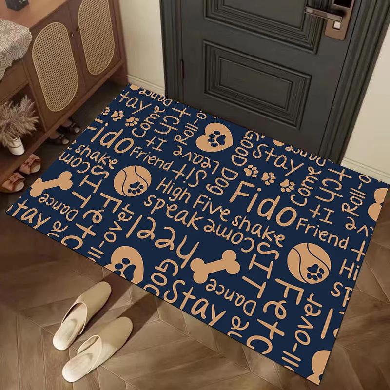 Retro Creativity Ins Trend Carpet Rugs for Living Room Decor Bedroom Bedside Rug Lounge Area Nonslip Floor Mat  Entrance Doormat