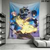 Naruto Team Battle Wall Tapestry Aesthetic Wall Hanging Printed Fabric Blanket Decorative Tapestries For Bedroom Living Room Home Decor