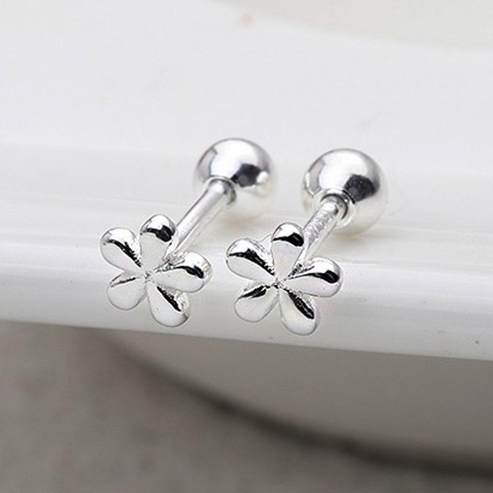 [Aslit] Silver Piercing Earrings, 925 Silver Mini Flower Daily
