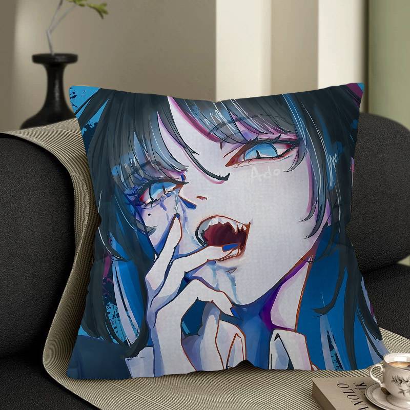 

Ado Cartoon Female Singer Pillow Gifts Home Office Furnishings Bedroom Sofa Car Cushion Cover Case 45x45cm 12x12Inch