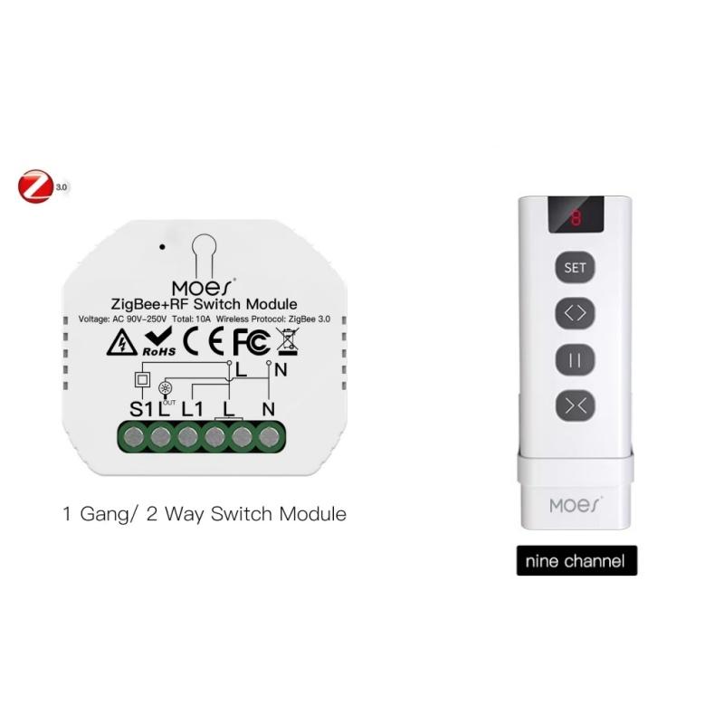 MOES Smart RF ZigBee 3.0 DIY Switch Module Tuya Smart Life App Remote Control Works Alexa Google Home Assistant Voice Controller