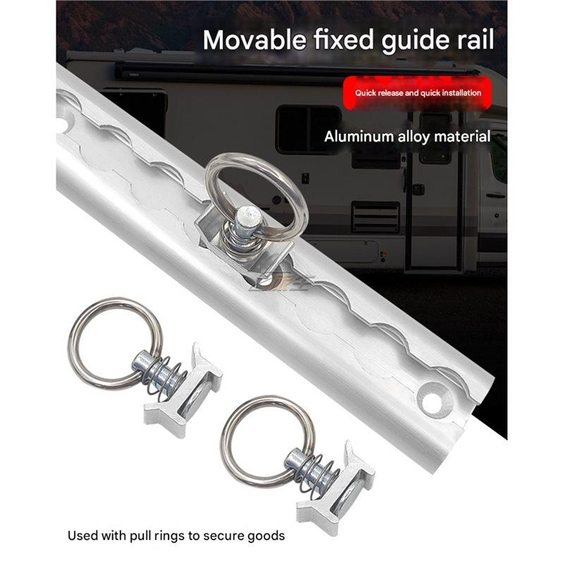 Latest-Single Stud Fittings RV 19.7 Inch L Track Rail Kit(1 Set) For Enclosed Trailer Trucks Vans