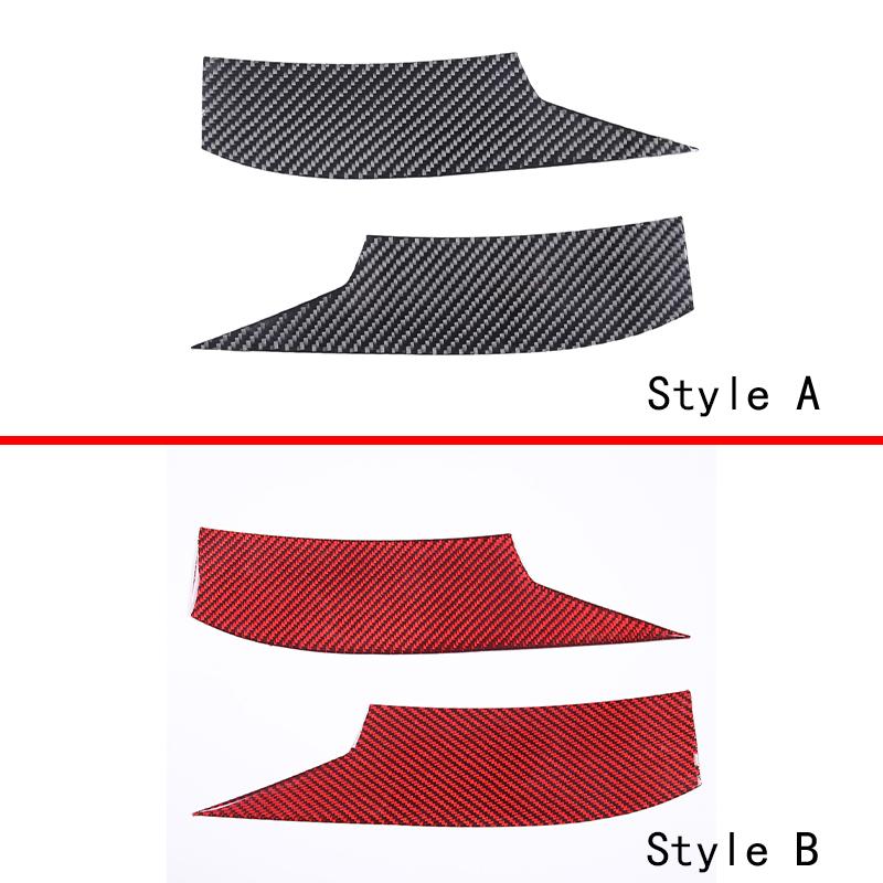 For Chevrolet Corvette C7 2014-2019 Soft Carbon Fiber Car Bumper Front Lip Air Inlet Decorative Sticker Exterior Accessories