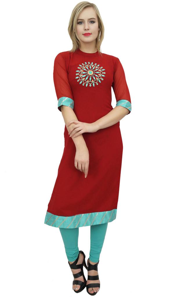 Atasi Readymade Beige Georgette Long Churidar Straight Cut Casual Salwar Suit -