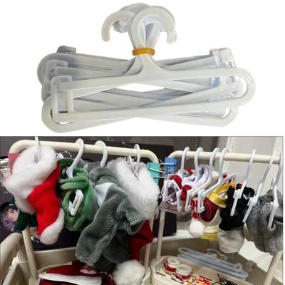 Kleine Kleiderbügel-Organizer für 15cm 20cm Puppen mit 10 Kunststoffbügeln Robustes Puppenhausmöbel Spielzeugzubehör