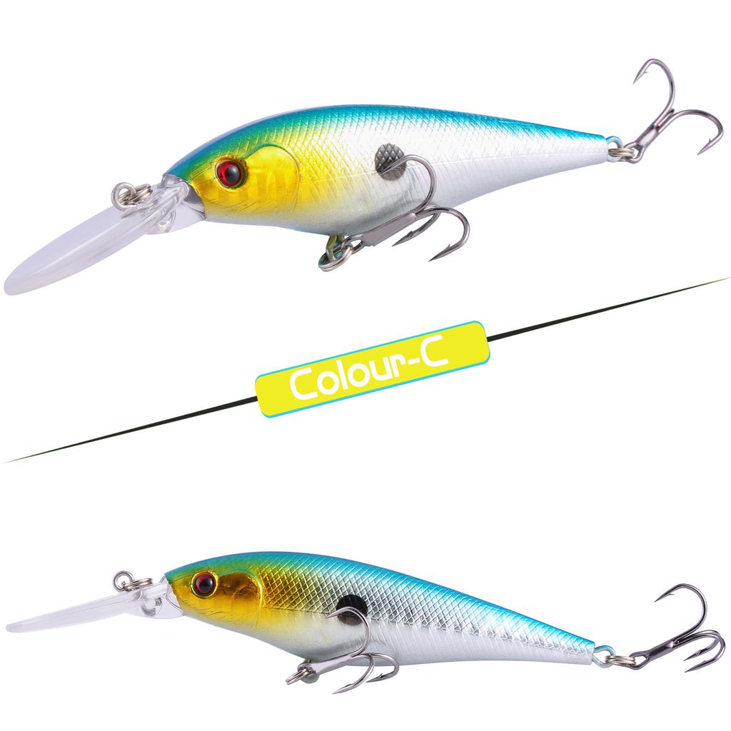 Fishing Baits Minnow Crankbaits Lures with Metal Triple Fishing Hooks for Trout Bass Perch Fishing