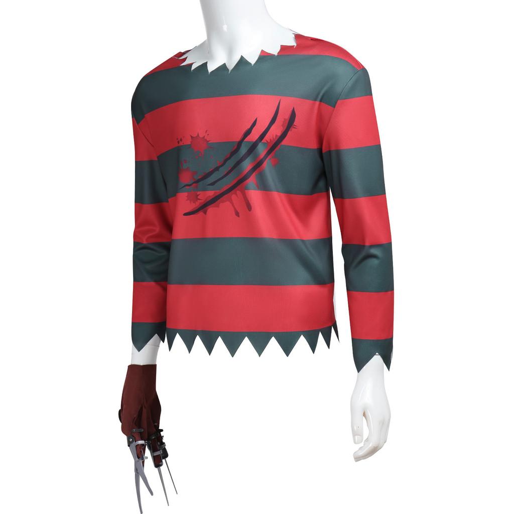 A Nightmare On Elm Street Freddy Krueger Cosplay Costume For Halloween Dress Up
