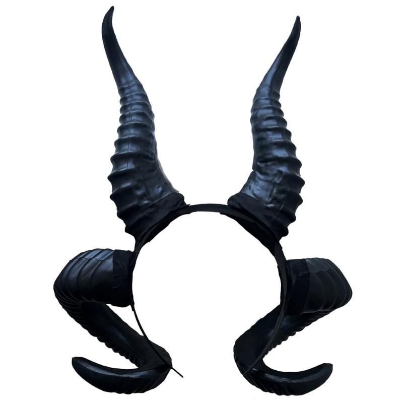 Modern Devil Horns Headband Unisex Headgear Halloween Outfit Festive Occasion Gear Theme Party Supply