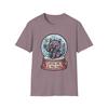 Unisex Softstyle T-Shirt Kitten Snowglobe Playful Winter Grunge Kawaii Christmas