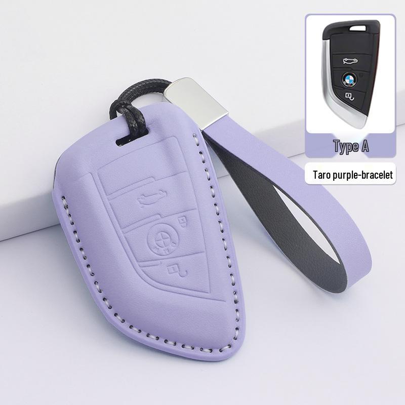 Housse en Cuir pour Clé à Lame BMW Série 5, Série 3, X3, X1, X5, X6 avec Boucle