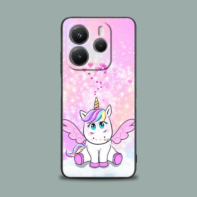 

Phone Case for Xiaomi Redmi 15C 14C 12C 13C 4G Redmi Note 15 14 13 12 11 10 Pro Plus 5G Silicone Soft Cover Cute Rainbow Unicorn Redmi 12
