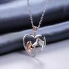 Stylish Animal Themed Heart Shaped Necklace For Girls Perfect Gift For Lovers