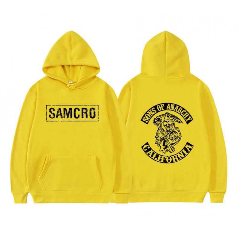 2025 Sons of Anarchy SAMCRO Doppelseitig Drucken Streetwear Männe