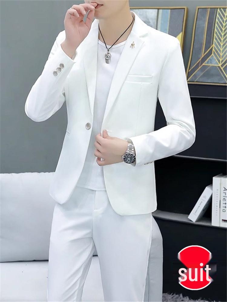 Ensemble Blazer Business Décontracté Coupe Slim pour Homme Style Coréen pour le Printemps et l'Automne