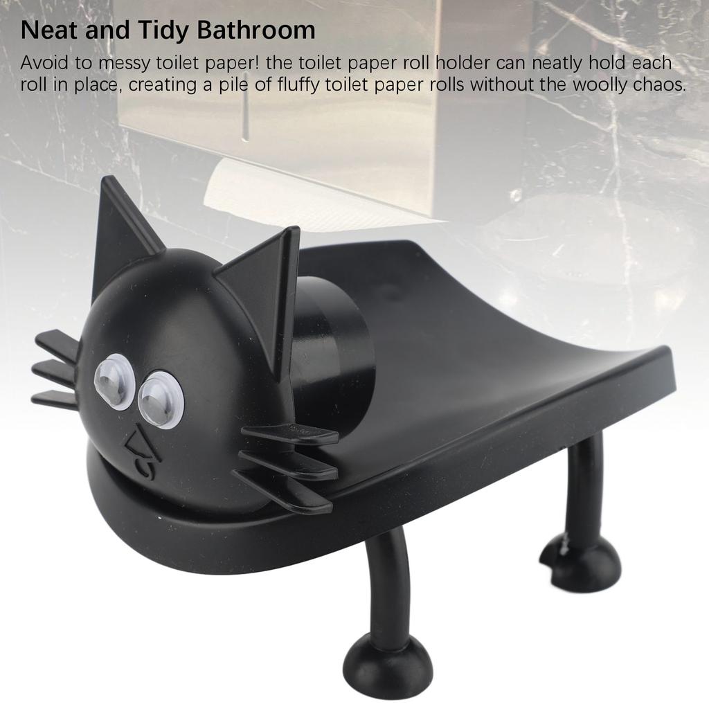 Cat Toilet Paper Holder Funny Decorative Bathroom Paper Towel Storage Holder for Office Bedroom