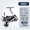 Portable Lure Spinning Reel with 9+1 Stainless Steel Bearings Sea-resistant Long-casting Reel for Sea Fishing Spinning Fishing Reel Left/Right Hand
