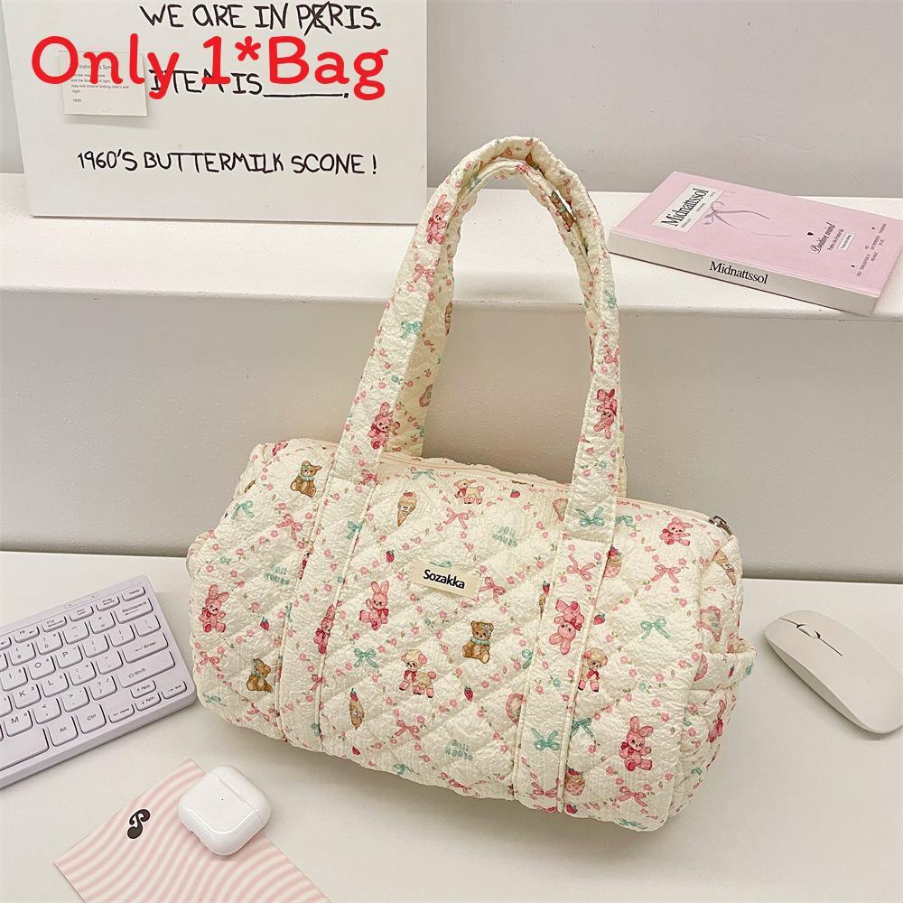 Soft Polyester Round Cylindrical Shoulder Bag With Mobile Pocket For Casual Outings