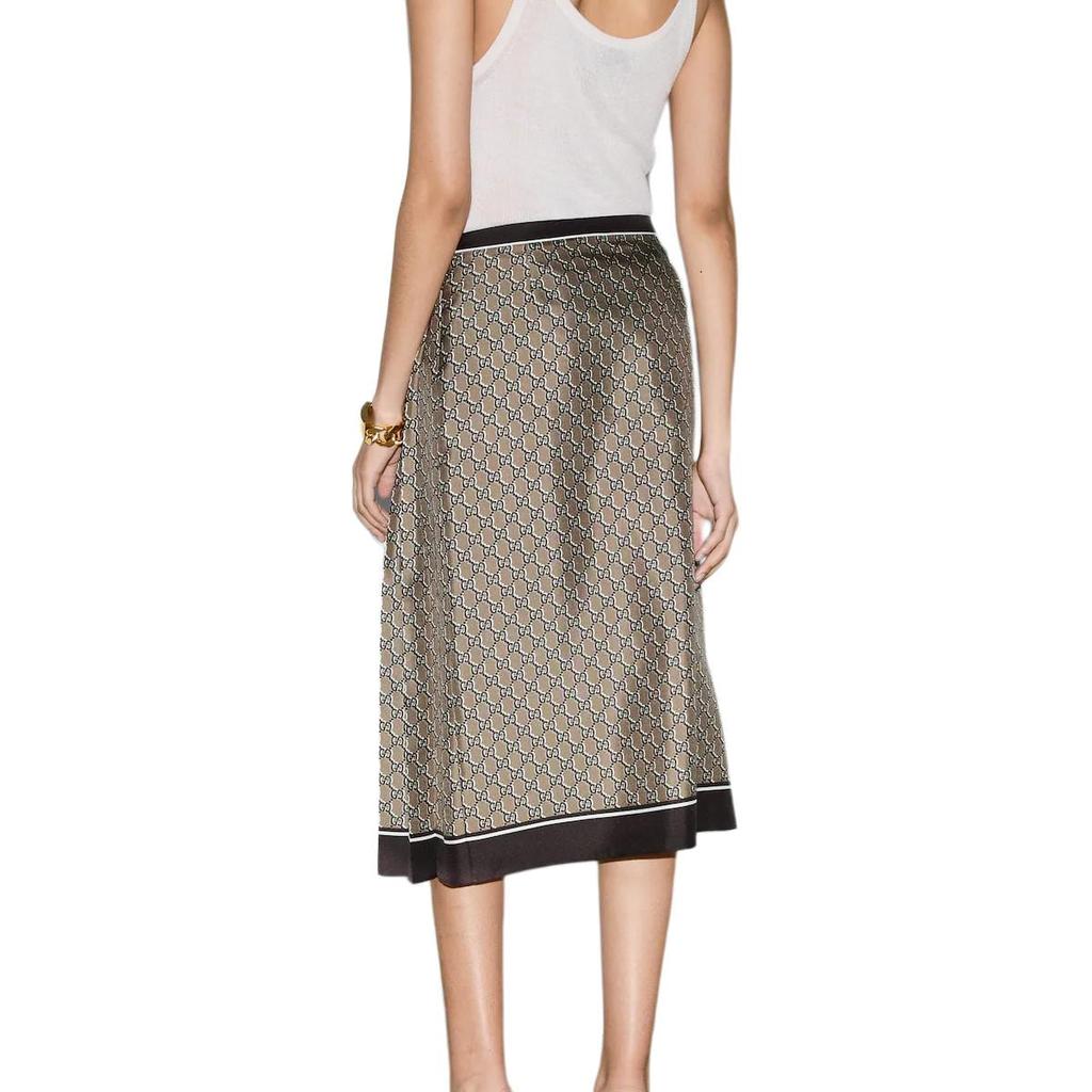 GUCCI Casual Long Skirt Women's Beige 800306-ZARRX-9265