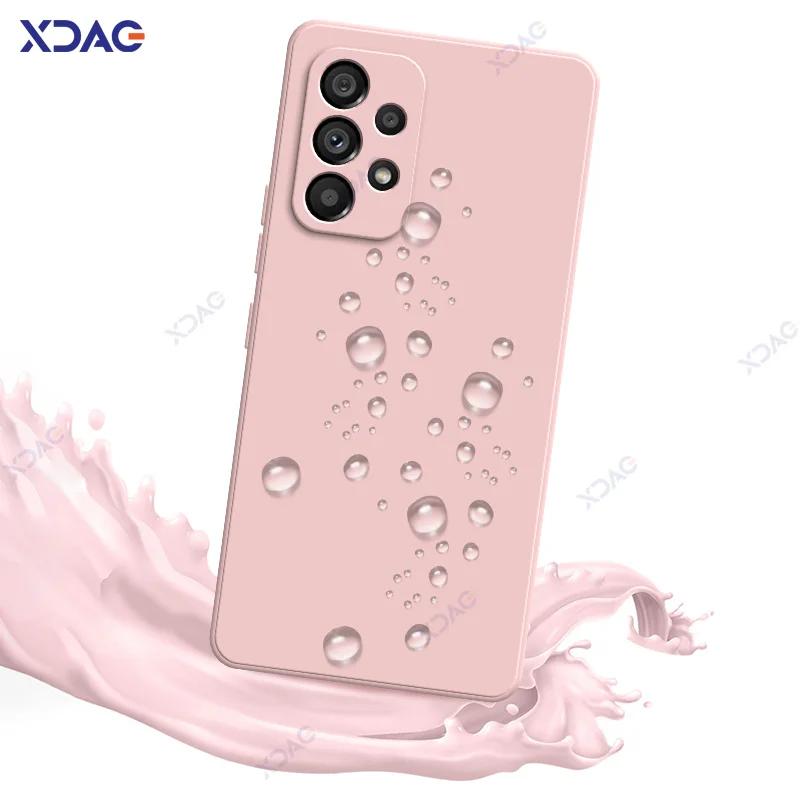 Official Soft Case for Samsung Galaxy A13 A23 A33 A53 A73 SamsungA33 SamsungA53 SamsungA73 Square Liquid Silicone Cover