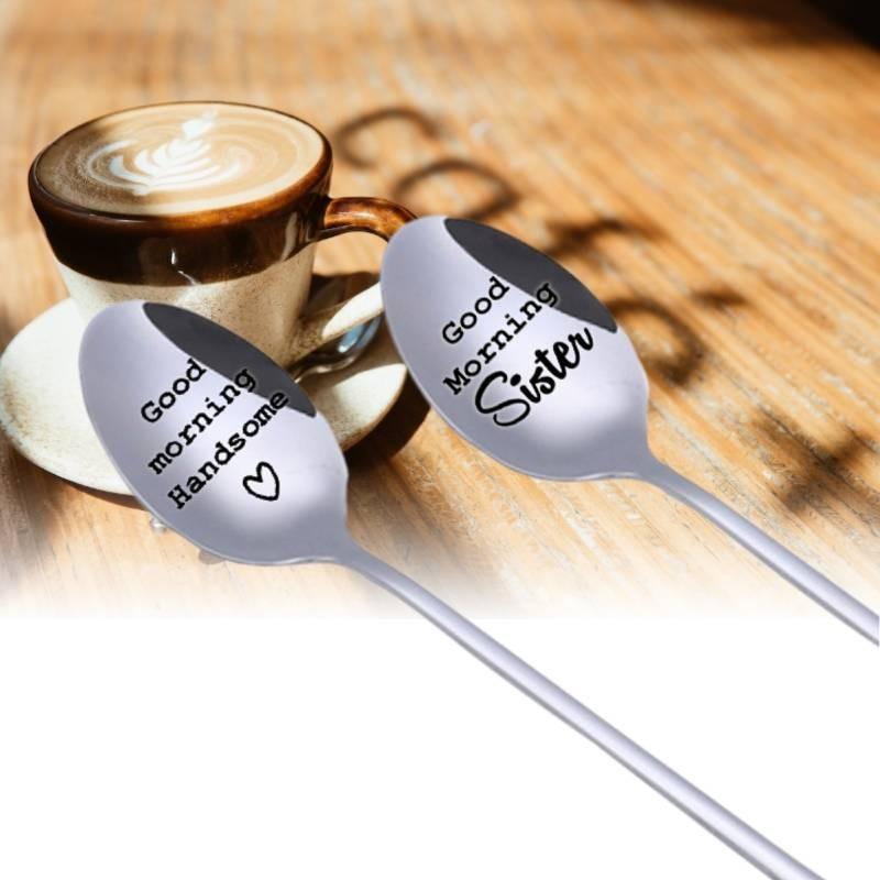 Sister Morning Good Spoons Christmas Gifts Lovers Coffee Scoop Kitchen Xmas