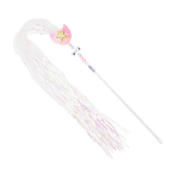 

40см Кошачья дразнилка Палочка Привлекательная Гибкая Акриловая Крылья Ангела Звезда Кошачья дразнилка розовый