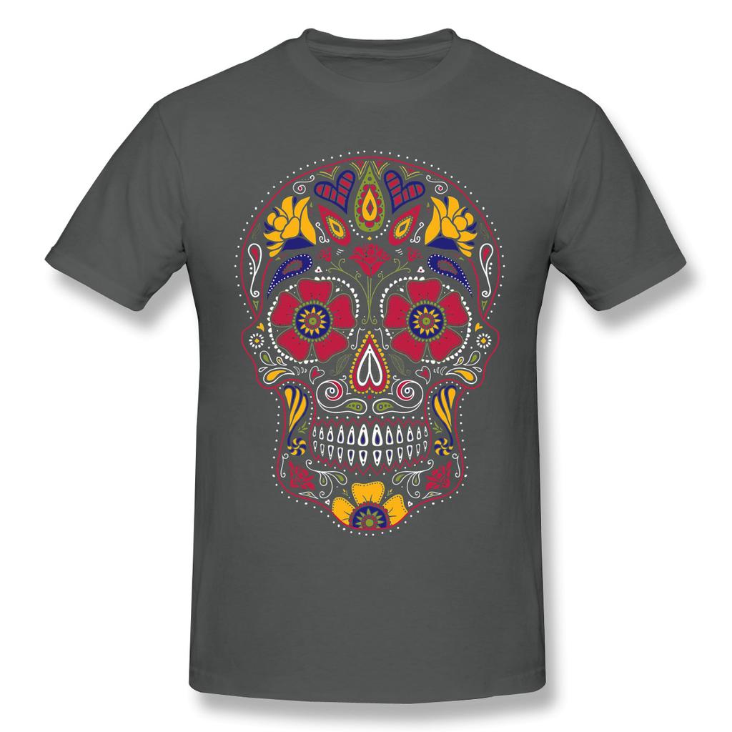 Day Of The Dead Sugar SkullAnime Clothes Design Halloween Trick-or-treating Cotton Unisex T-Shirt