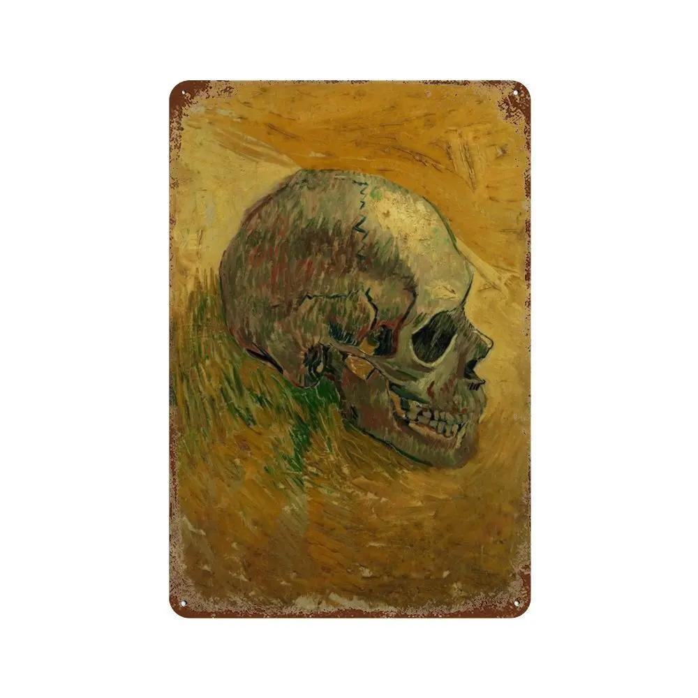Affiche de Collection de Peintures à l'Huile Célèbres Vintage Décorative Van Gogh Plaque Métallique en Étain Pour Atelier Pièce de Maison Décoration Murale Artistique