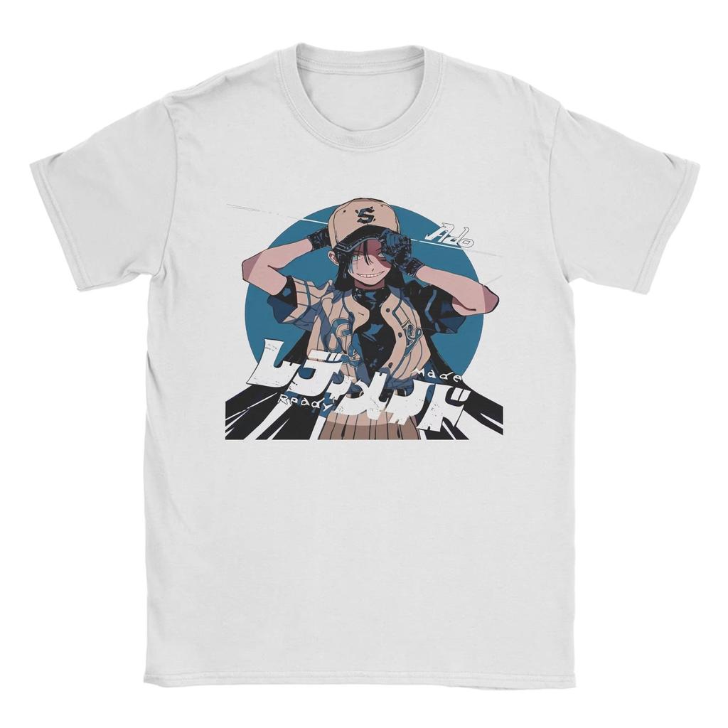 Ado Album Cover Anime Pure Cotton T Shirts Fashion Tshirt for Mens Summer Y2K Casual Loose Short Sleeve Tees Comfortable