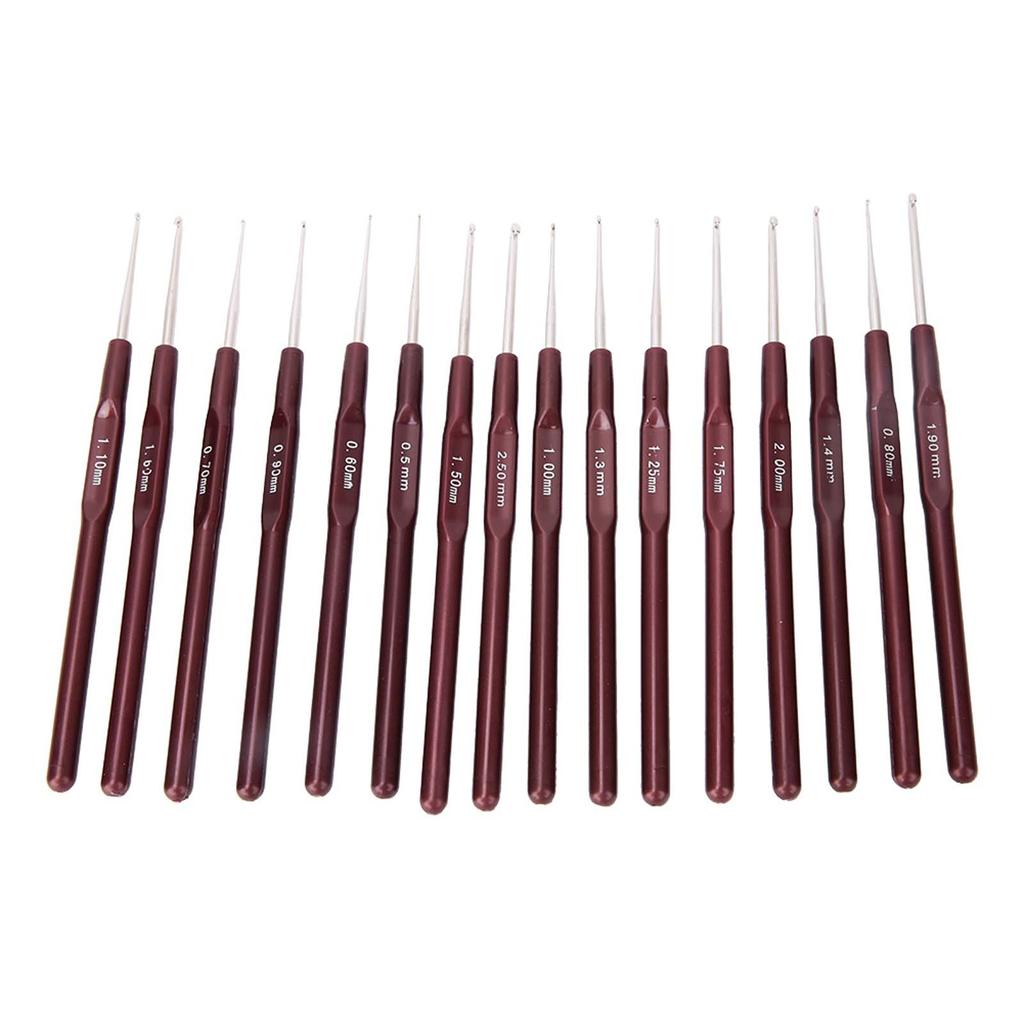 Kunststoffgriff Ultrafeine Spitzenhäkelnadel-Set Edelstahl-Stricknadel DIY Nähwerkzeug