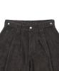 GLACK Gzp001 Double-Pleat Corduroy Balloon Pants (Brown)
