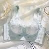 Breathable No Steel Ring Lace Wide Shoulder Strap New Breast Bra Cover Gather Anti-sagging Thin Cup