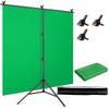OLOEYT T-Shaped Photography Backdrop Stand with Green Screen