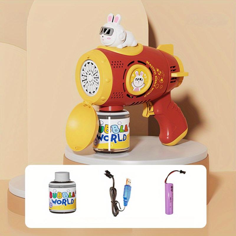 Bubble Gun Rocket Soap Spaceman Bubbles Machine Christmas Gift Gun Shape Automatic Blower With Light Pomperos Toys For Kids