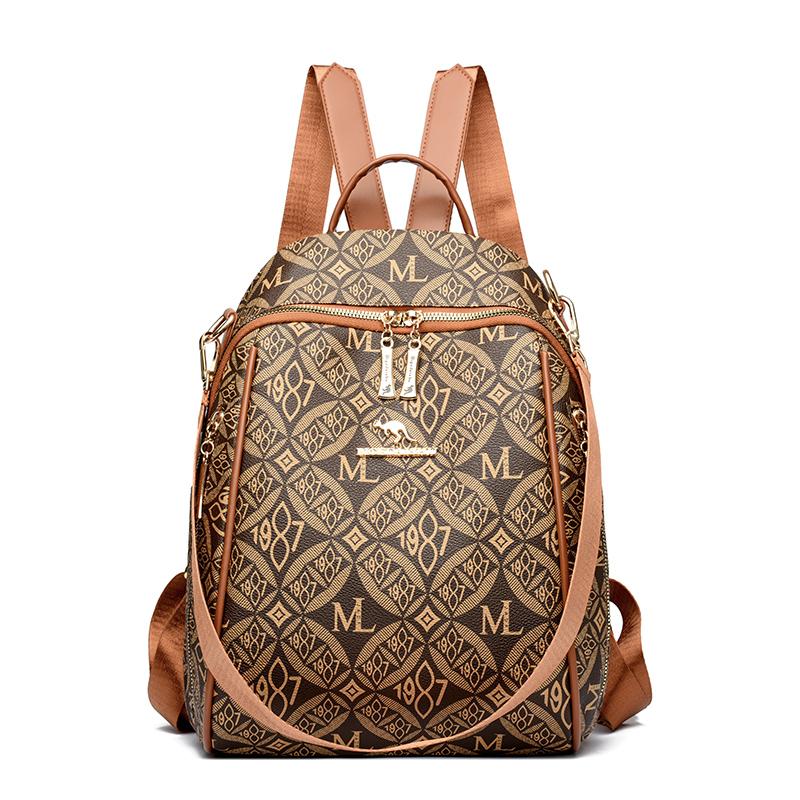 

Винтажный принтованный женский рюкзак многофункциональный женский рюкзак для поездок на работу школьный рюкзак