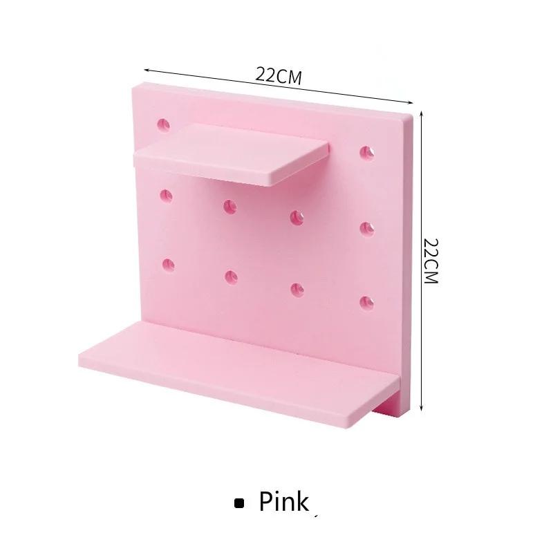 Household Plastic Orifice Storage Rack Living Room Kitchen Bedroom Partition Wall Wall Hanging Shelf