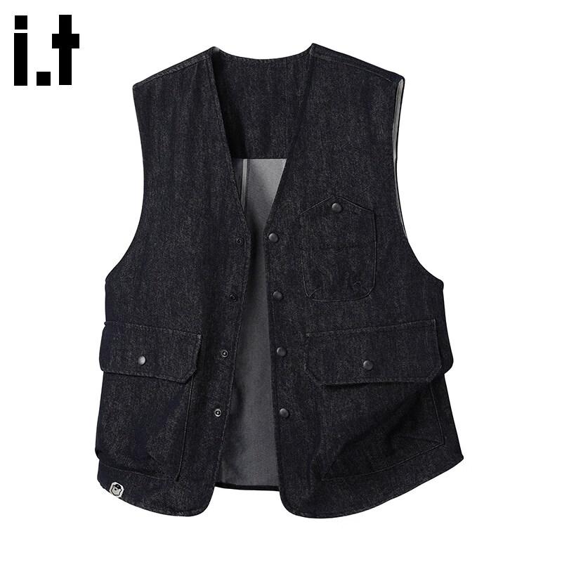 Men s American Retro Denim Vest 2XL