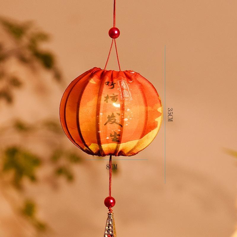 Handmade Lantern DIY Kit Glowing Cloth Orange Traditional Mid Autumn Lantern Perfect Festival Gift for Toddlers Kids