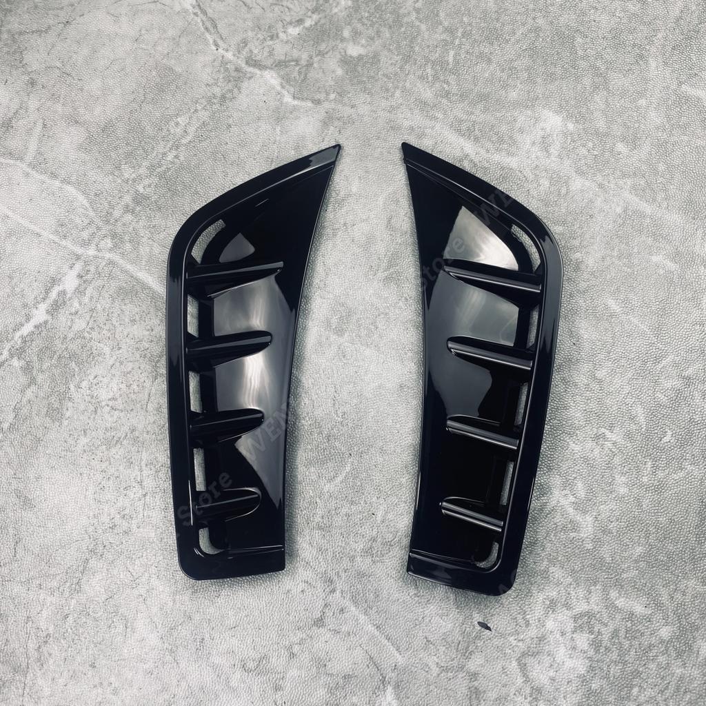 Front Bumper Wind Knife Blade For Mercedes GLC Class C253 X253 GLC260 GLC300 2020 2021 2022 Carbon Fiber Look Bumper Spoiler