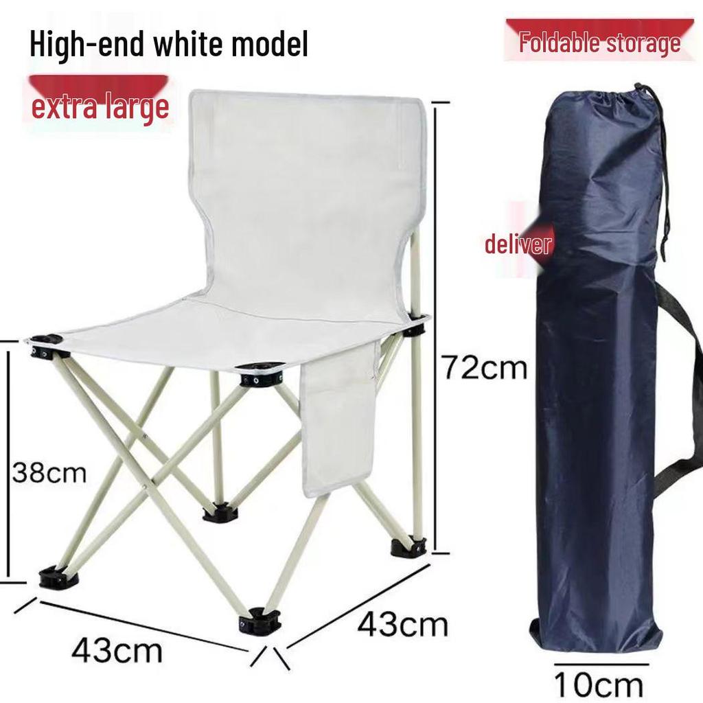 Portable Outdoor Folding Chair with Backrest for Camping, Art Sketching, and Fishing