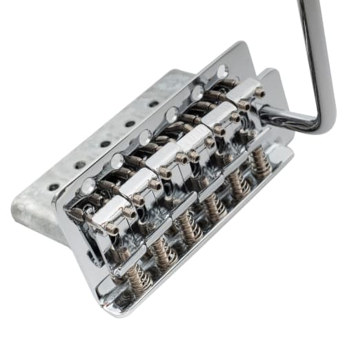 Musiclily Pro 10.5mm Vintage 6-Point Tremolo Unit Bridge for 36mm Short Block Squier Stratocaster Electric Guitars, Chrome