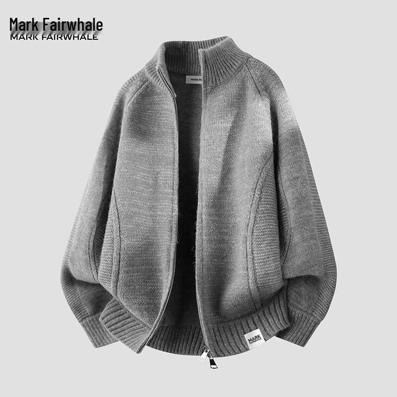 Mark Fairwhale Men's American Style Solid Knit Cardigan