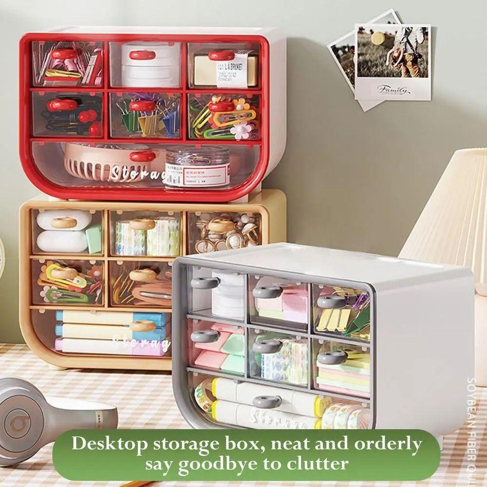 Drawer Type Desktop Storage Box Sundries Jewelry Storage Rack Durable Desk Pen Holder