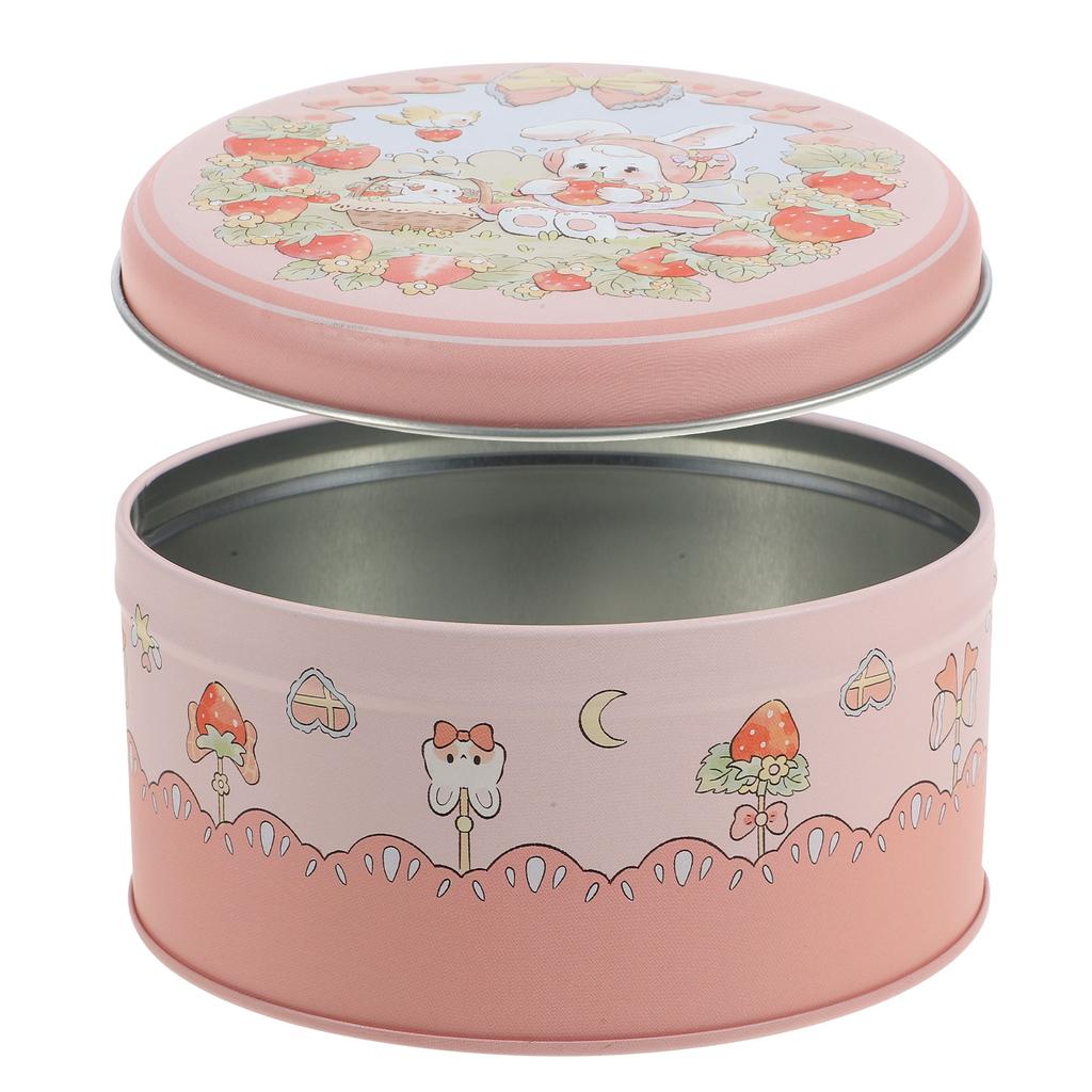 Bunny Cookie Jar Tin Packing Box Sugar Canister Tinplate Decorative Storage Boxes