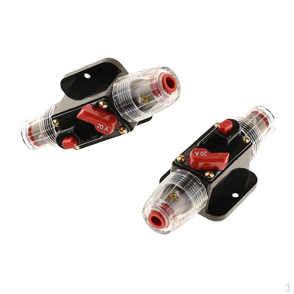 

2Pcs 20A 12V DC Waterproof Circuit Breaker Inverter