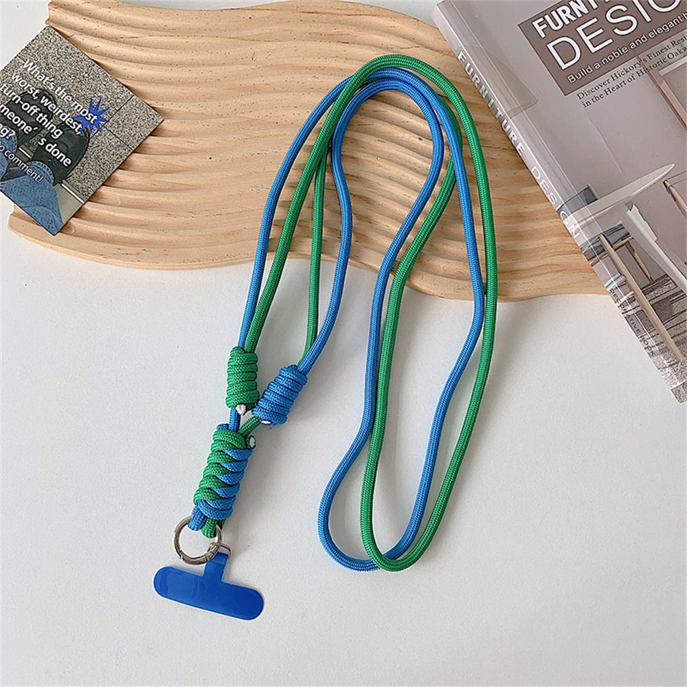 Cute Mobile Phone Straps Crossbody Rope Contrast Color Lanyard with Door Credencial Upgrade Strips Convenient Telephone Chain