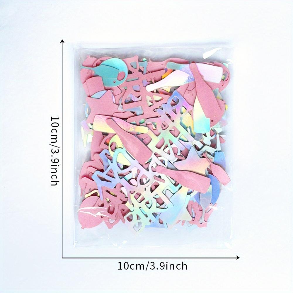 100 Stück Buntes Konfetti Happy Birthday Weingläser Ballons Wurfobjekte Schreibtischdekoration Partyzubehör